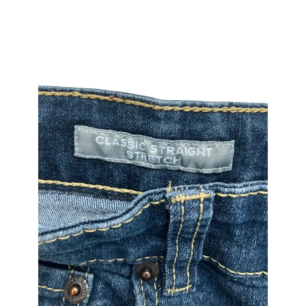 Lucky Brand Boys Classic Straight Stretch Jeans Dark Wash Blue Size 16 Denim